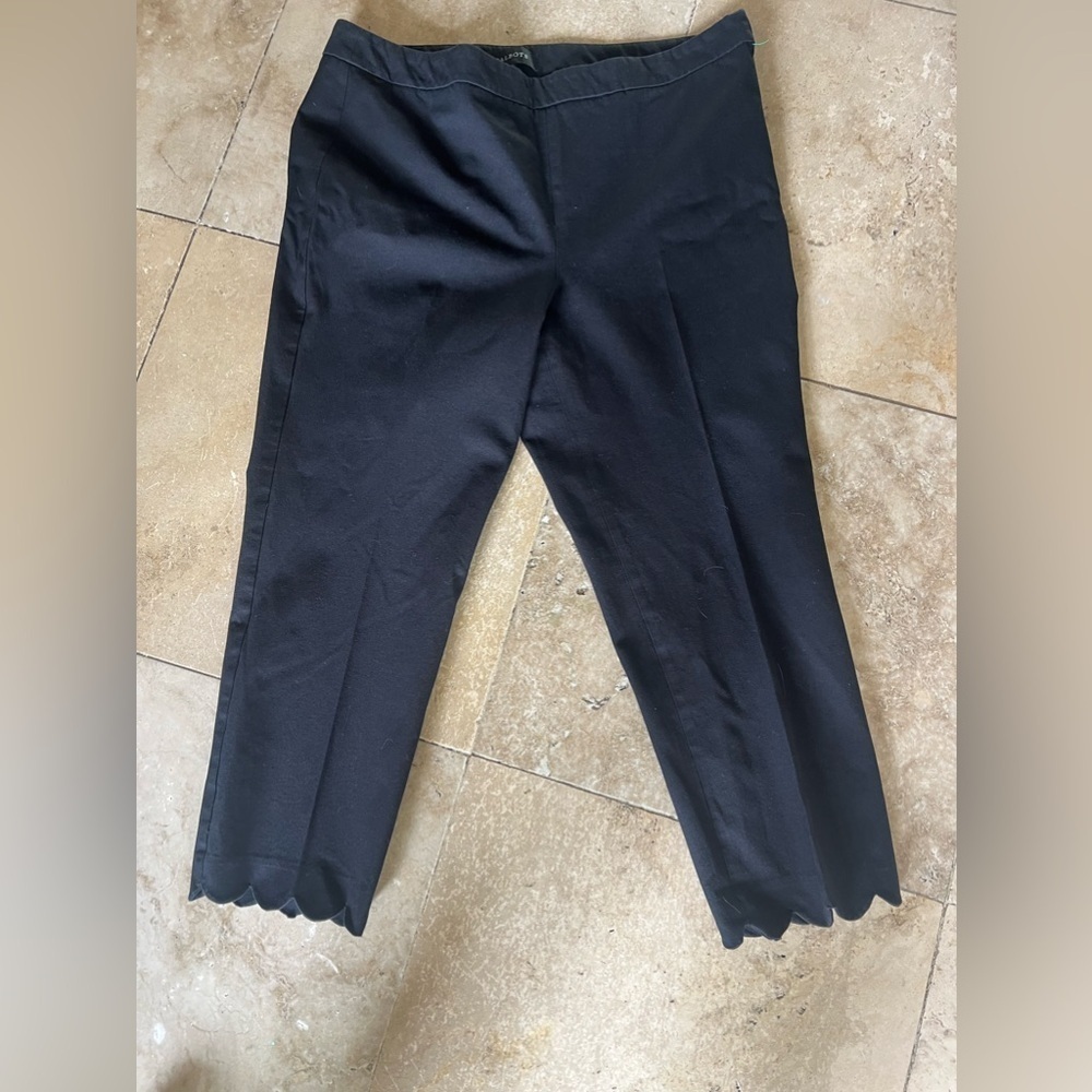 Talbots Chatham ladies crop black pants size 10 excellent condition side zip - Picture 9 of 11